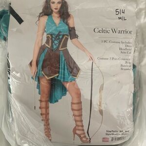 Celtic Warrior Costume - Teal and Brown